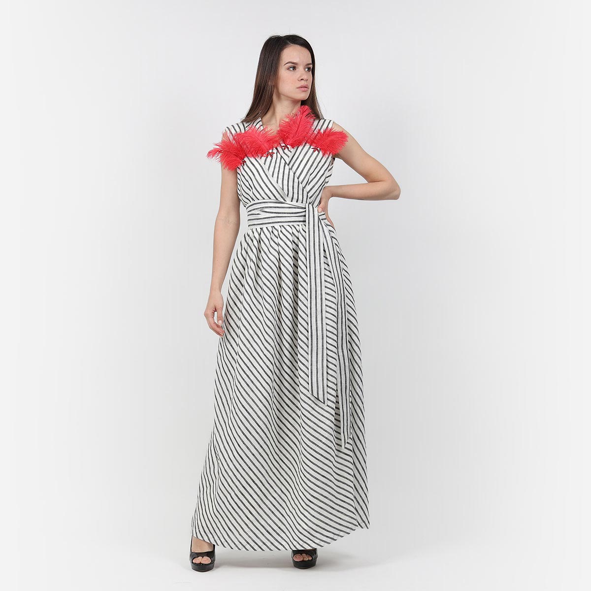 Buy Nomad Kaftan - Striped White Online 
