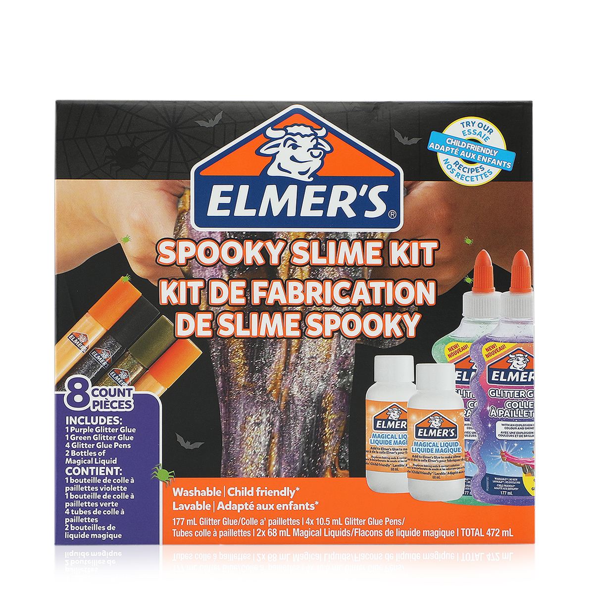 Elmers Glue Slime Kit Spooky 8 pieces - buy at