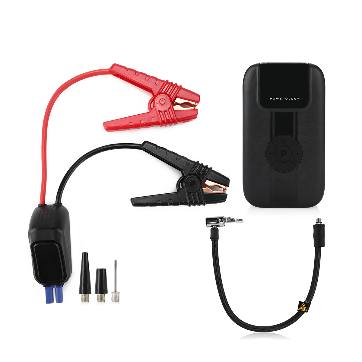 Buy Jump Starter with Air Compressor and Power Bank - Black Online