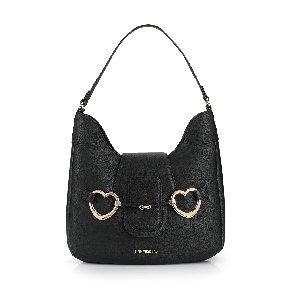 Moschino black discount leather shoulder bag