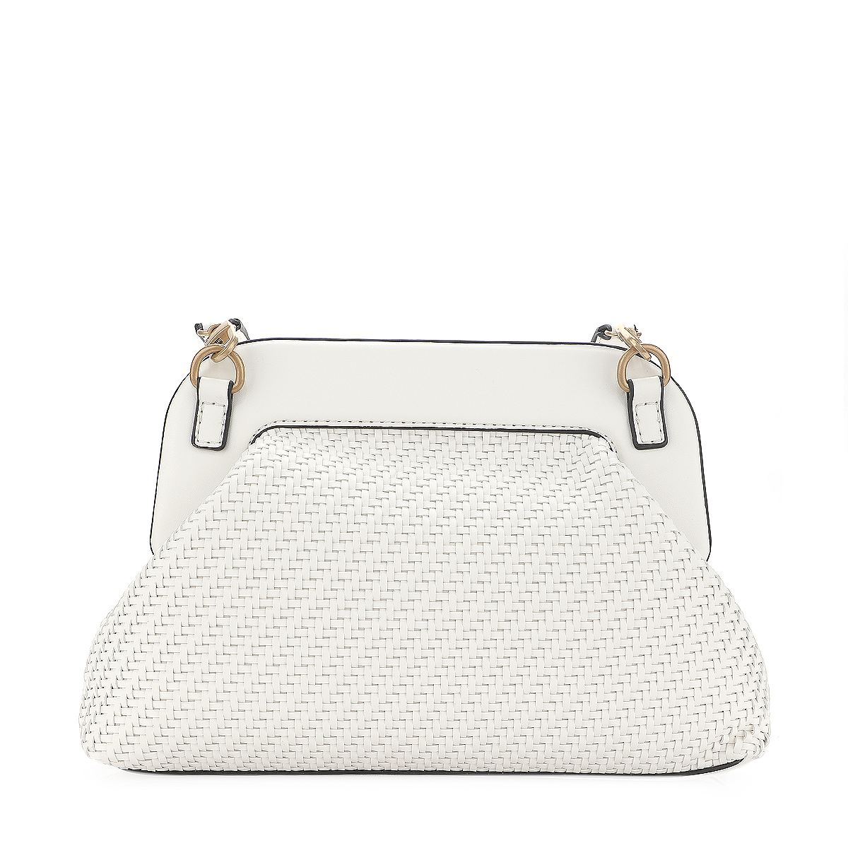 Buy Abey Woven Frame Clutch - Off-white Online in United Arab