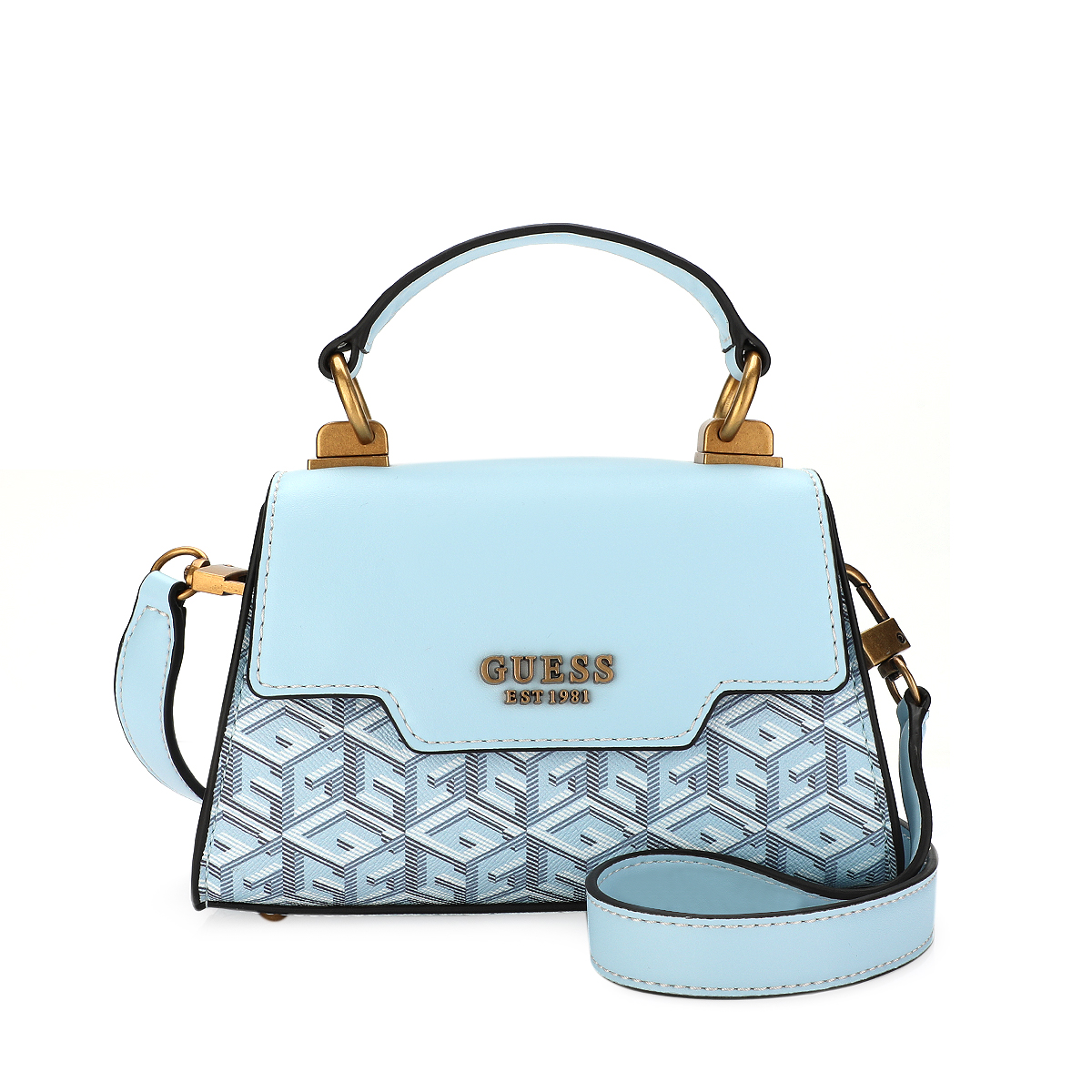 Guess Hallie Pale Logo Crossbody Bag In Pink