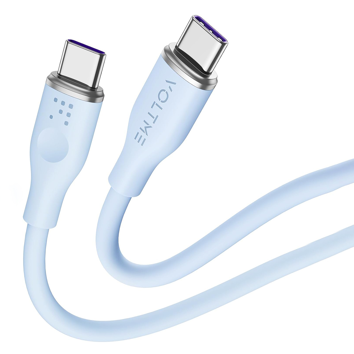 Buy Liquid Silicon Cable USB-C to USB-C Cable 5A (1m) - Blue Online in  Bahrain