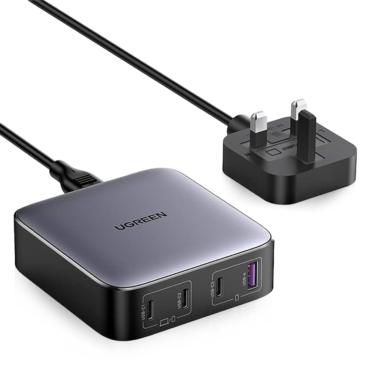 Shop Porodo GaN Power Cube Multi-Port Charger(3 AC 1 USB-A & 2 USB