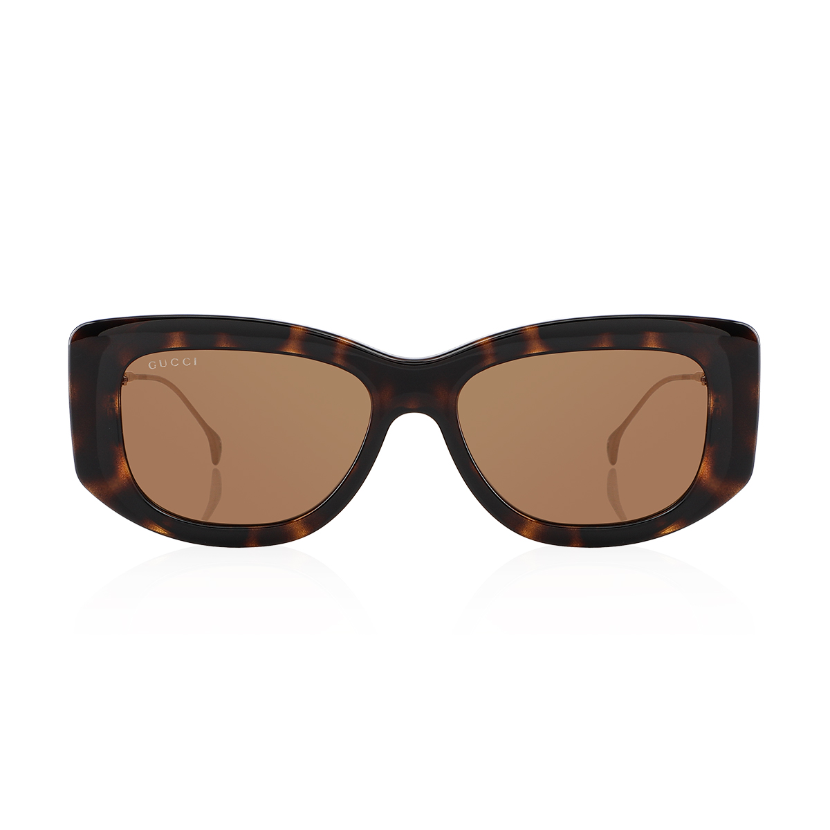Buy Rectangular Brown & Shiny Dark Havana Sunglasses Online in Kuwait | Boutiqaat