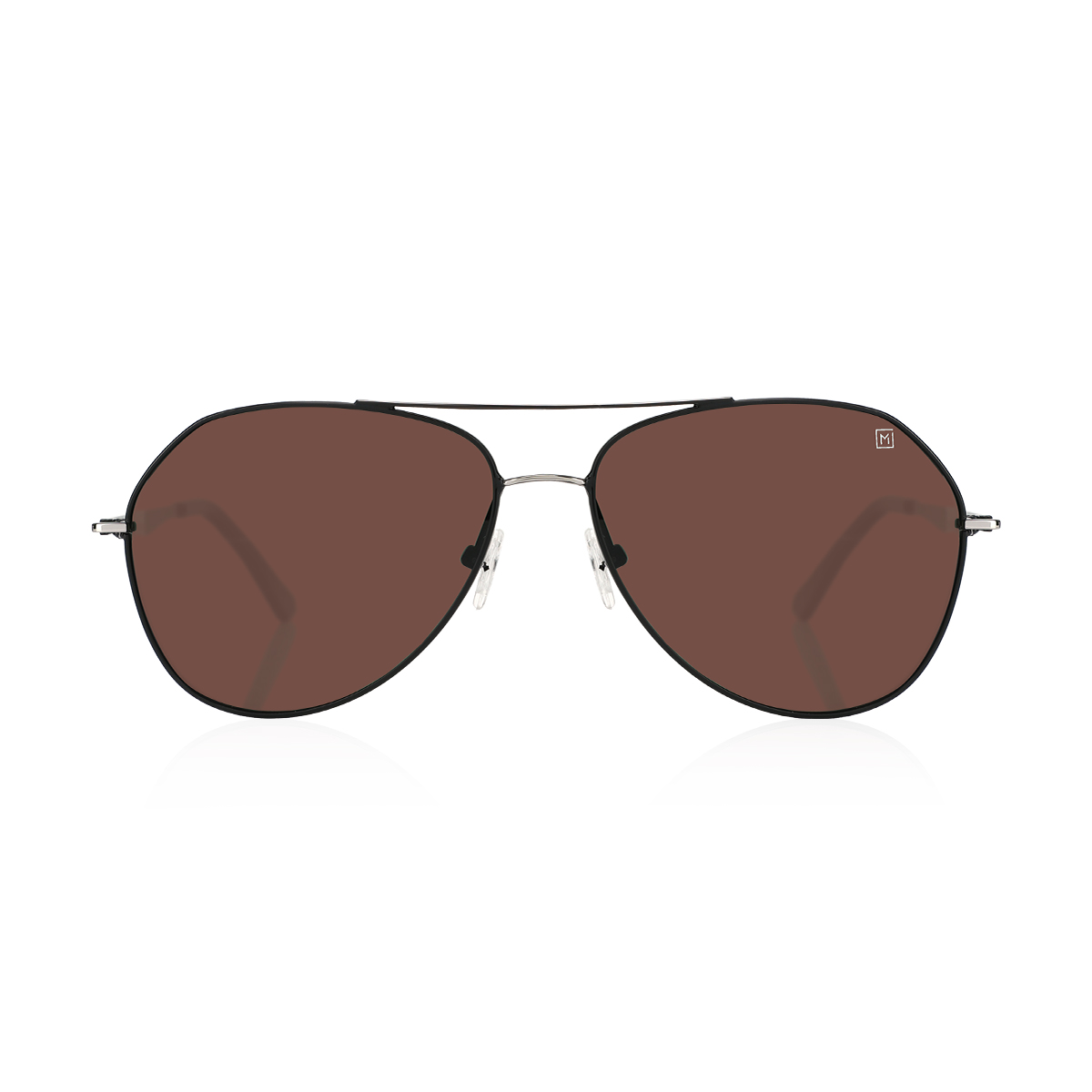 Buy Aviator Gradient Brown & Black Sunglasses Online in Qatar | Boutiqaat