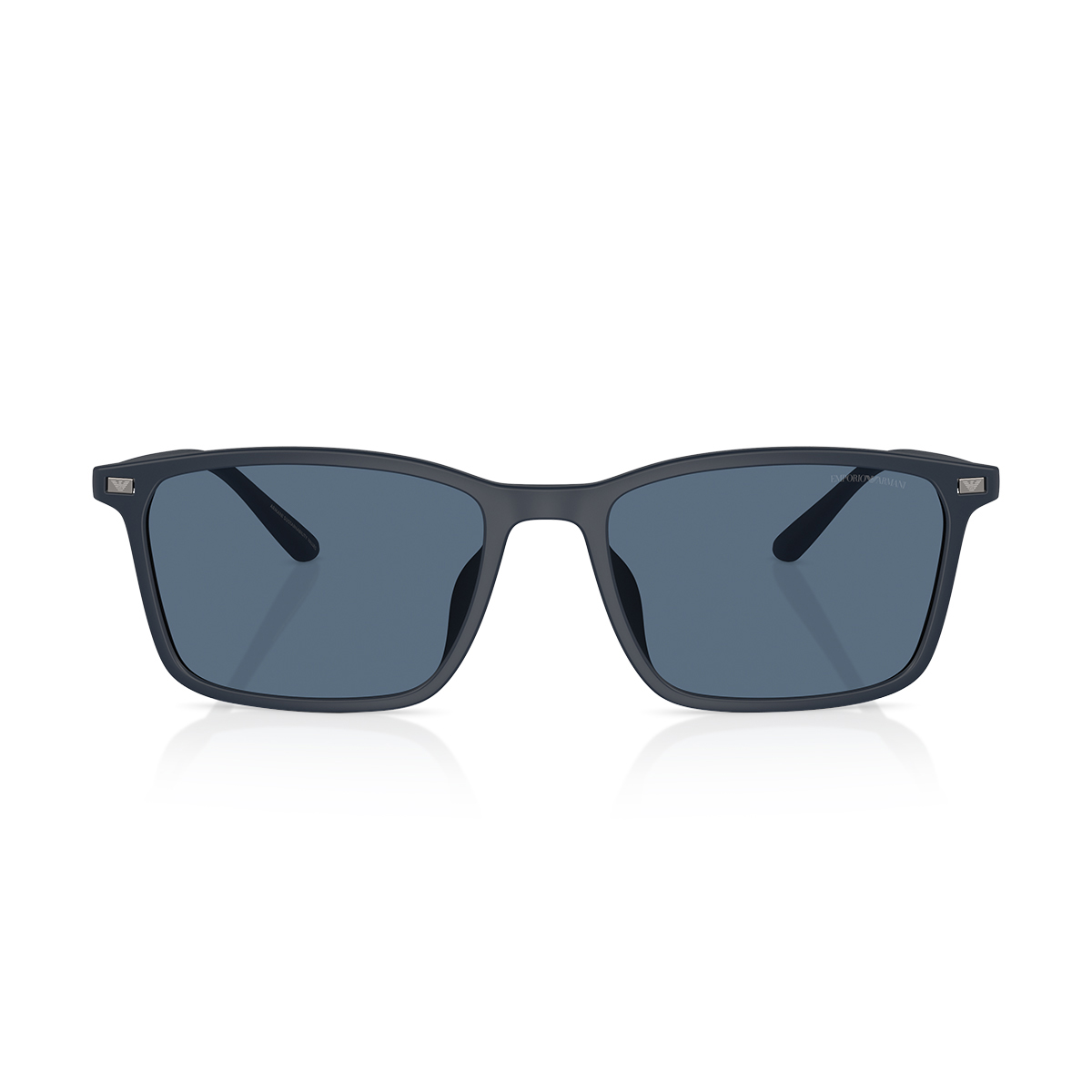 Rectangular Dark Matte Blue Sunglasses