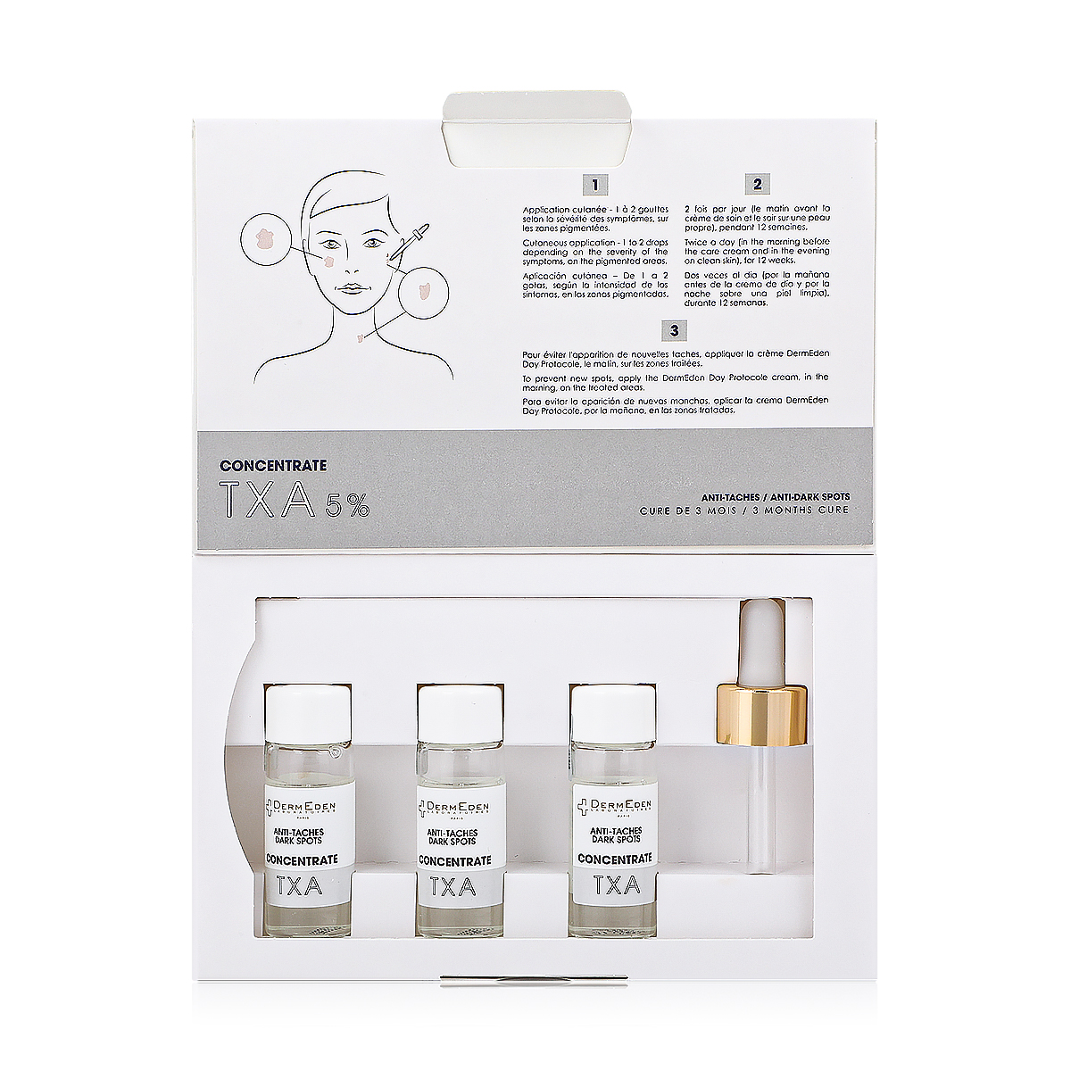 2,5本　DermEden ANTI-TACHES DARK SPOTS TXA Dermeden Anti Dark Spots Concentrate (3x10ml)