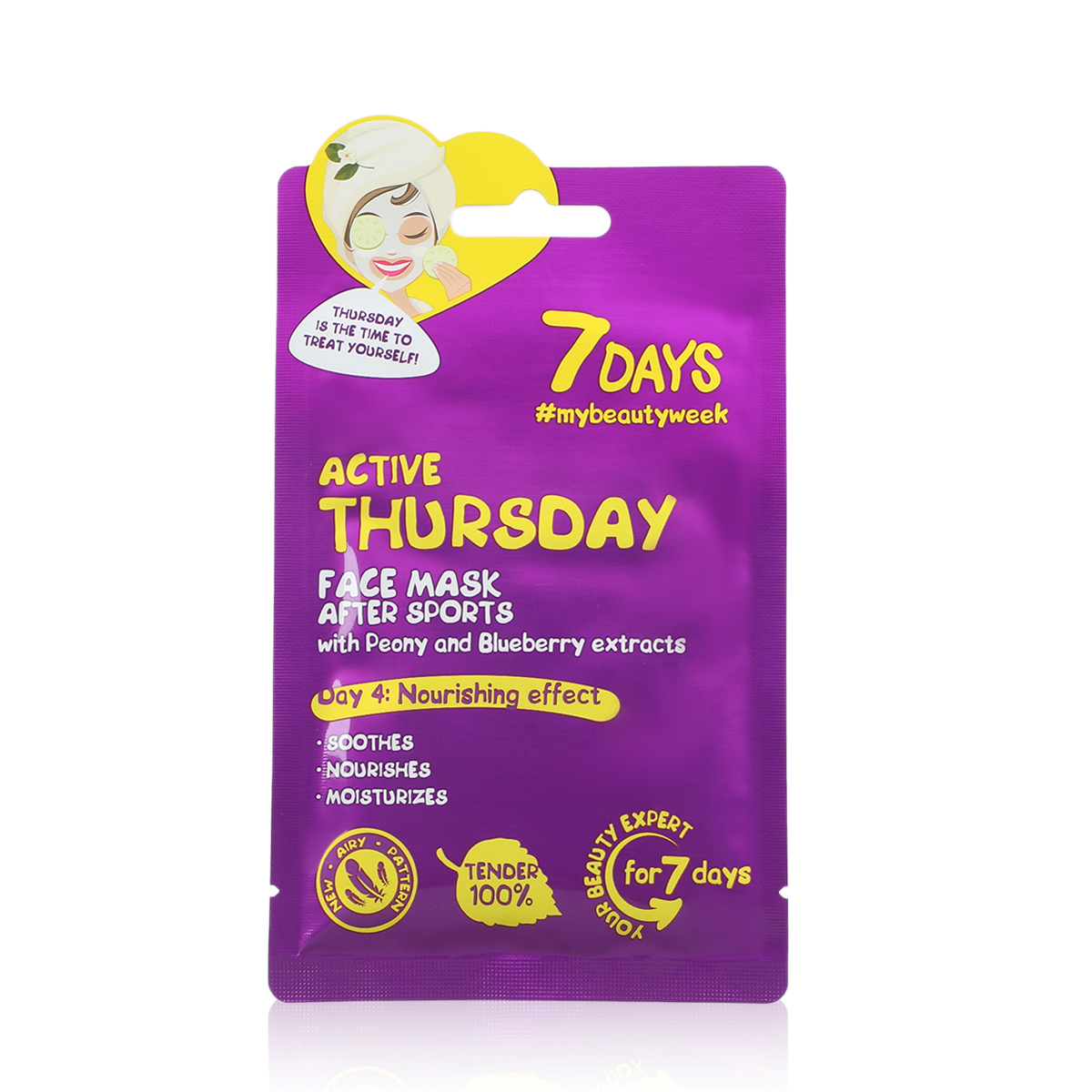 Buy Face Mask Active Thursday with Peony and Blueberry - 28g Online in ...