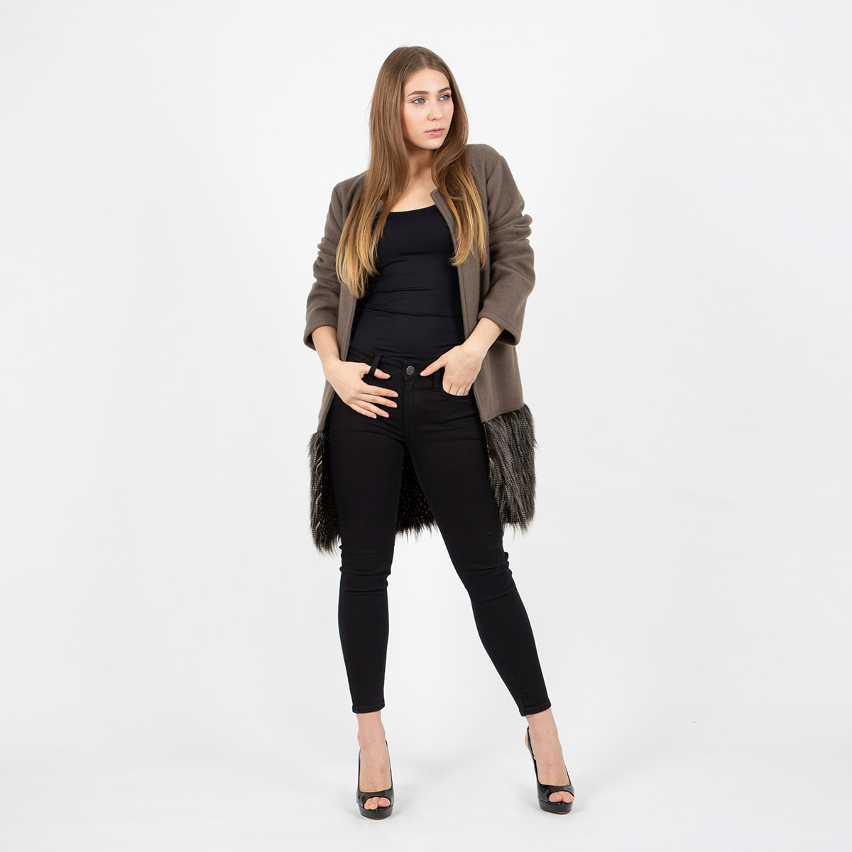 grey felt jacket