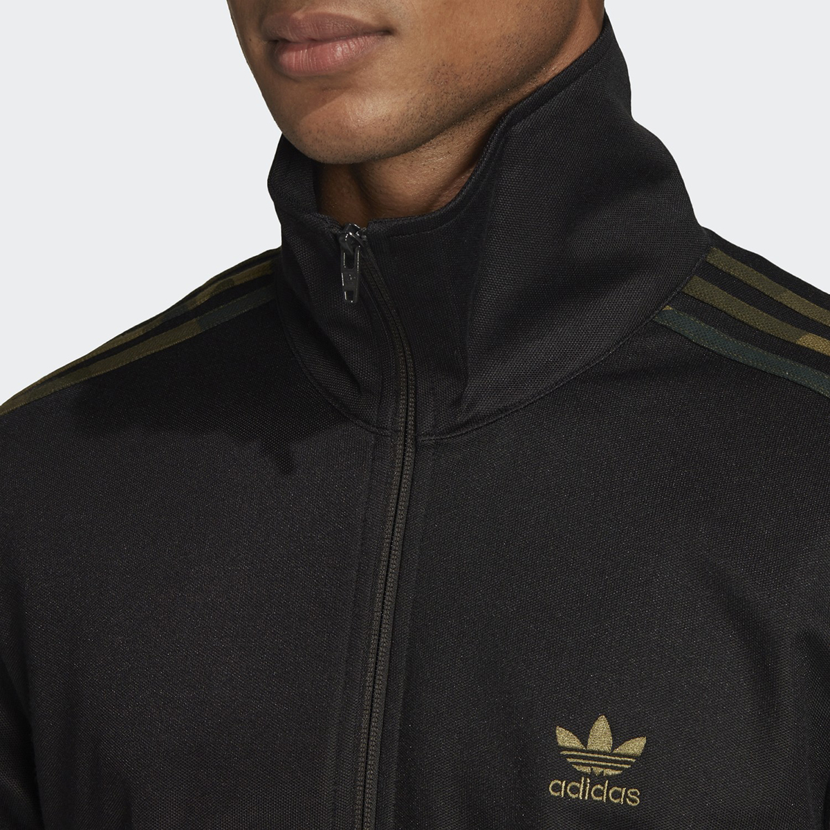 adidas black camouflage track top