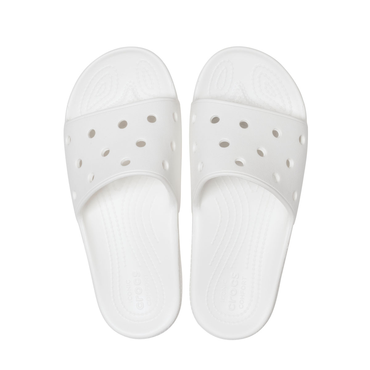 white croc slides