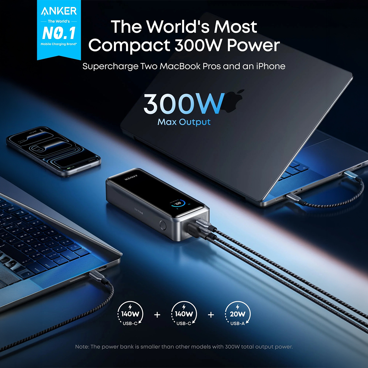 Buy Prime Power Bank 26250mAh 300W - Black Online for Men in Kuwait