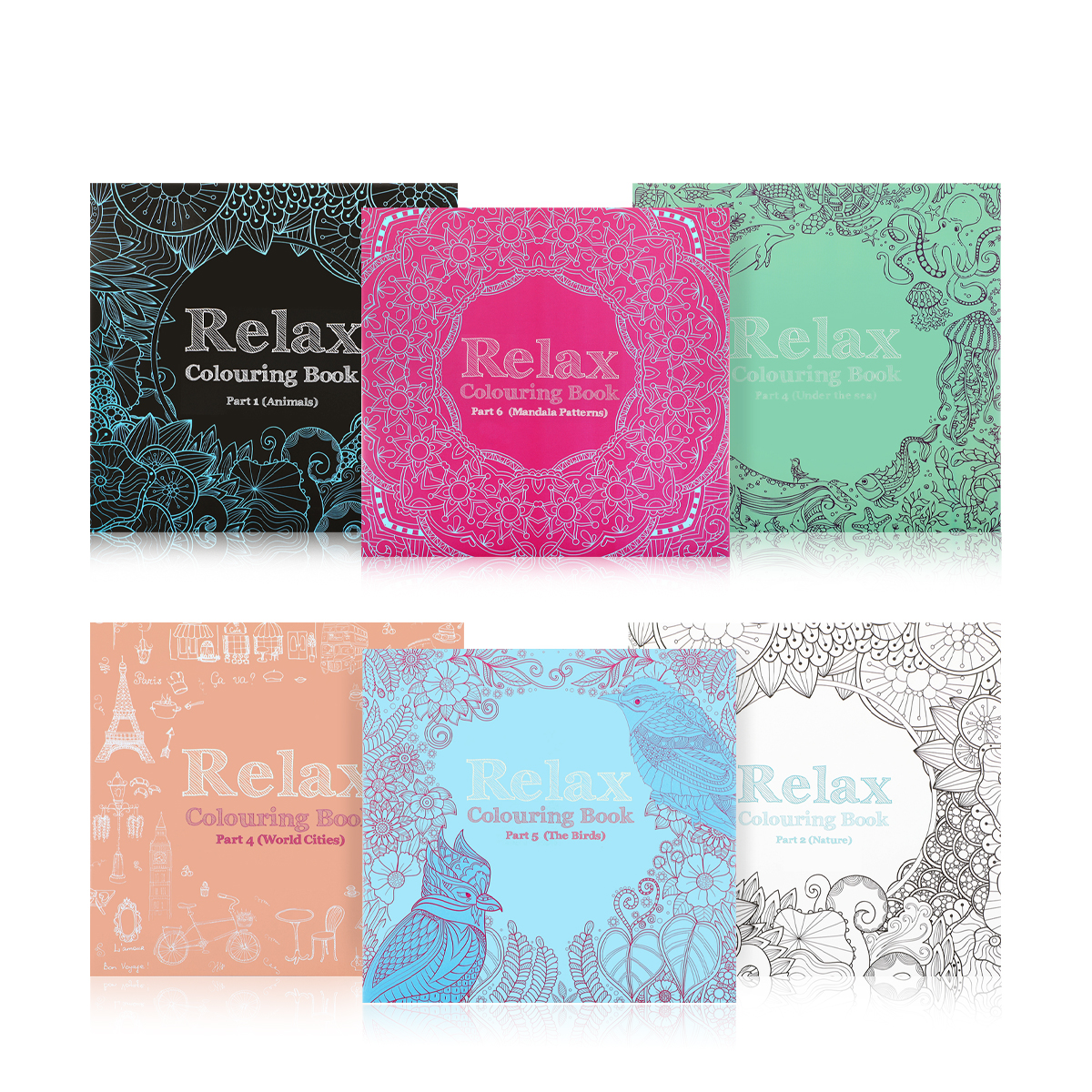 Download Buy Relax Colouring Books 6 Pcs Online In Kuwait Boutiqaat